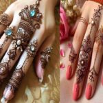 finger mehndi easy back hand mehndi design