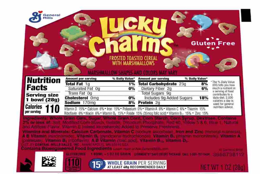 lucky charms nutrition facts
