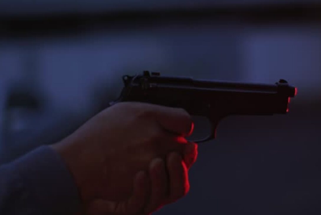 Pistol In Hand Real Pic Night