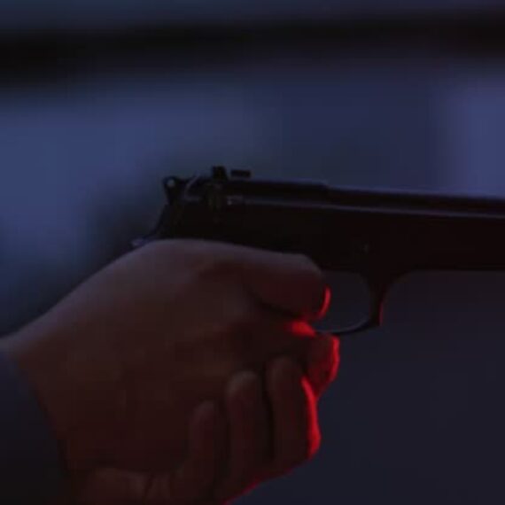 Pistol In Hand Real Pic Night