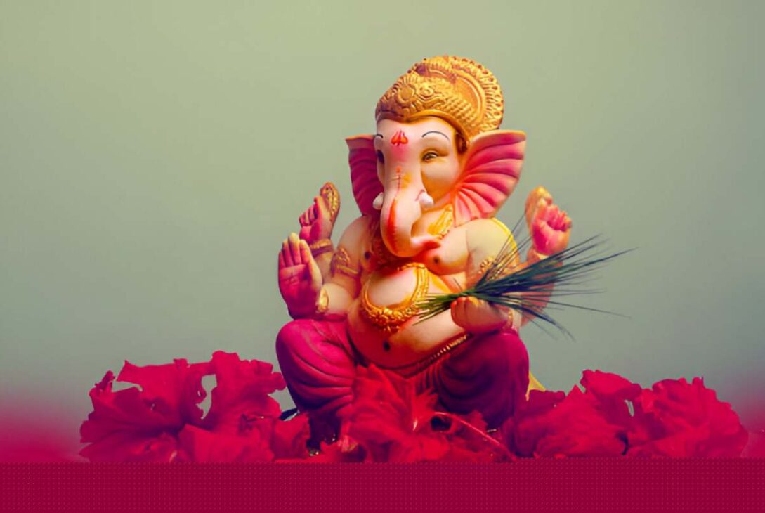 Unique Artificial Flower Decoration for Ganpati at Home