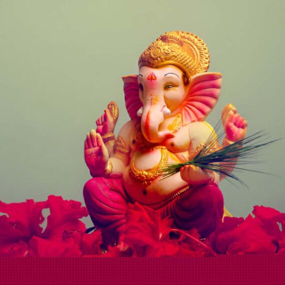 Unique Artificial Flower Decoration for Ganpati at Home
