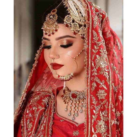 muslim bridal makeup with hijab
