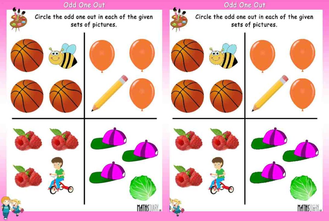 Circle the Odd One Out Worksheets