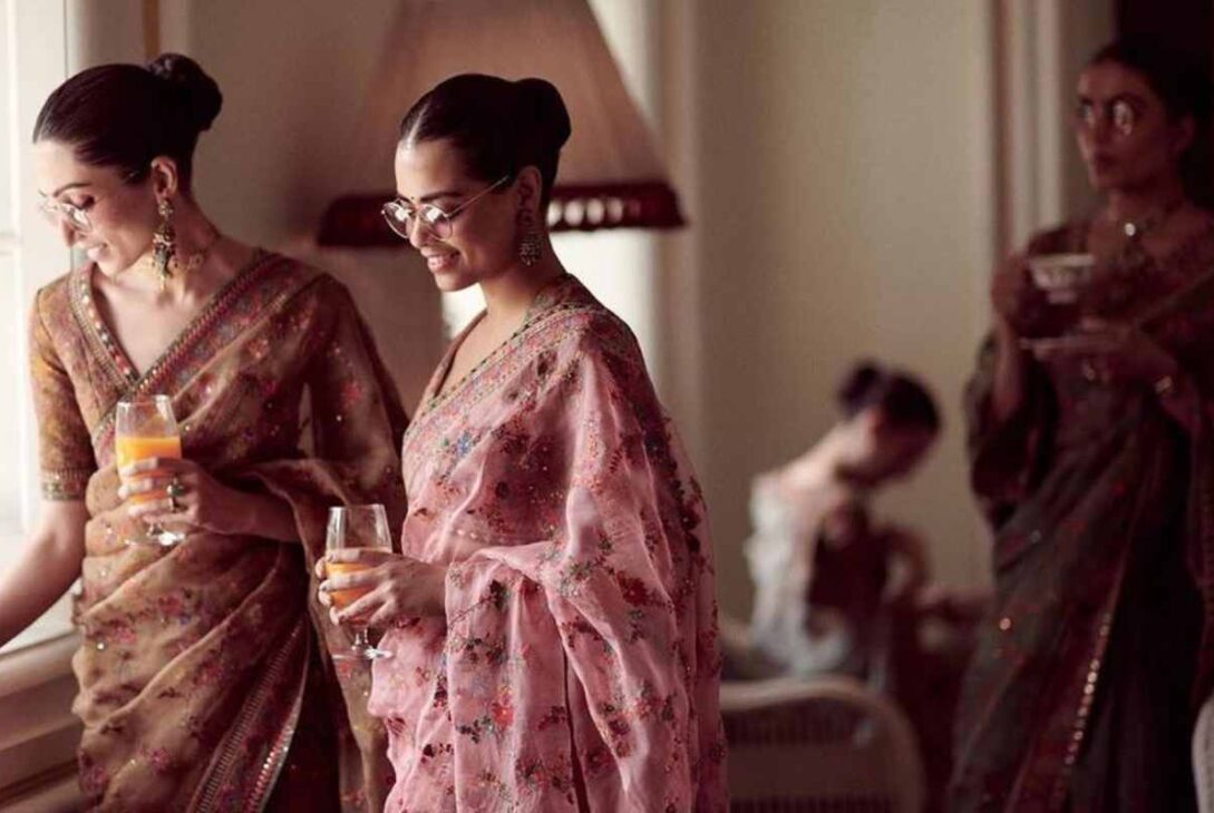 Saree Look for Wedding Party for Girl