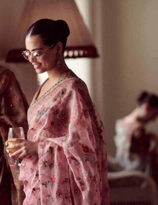 Saree Look for Wedding Party for Girl