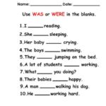 Was Were Worksheet for Class 2