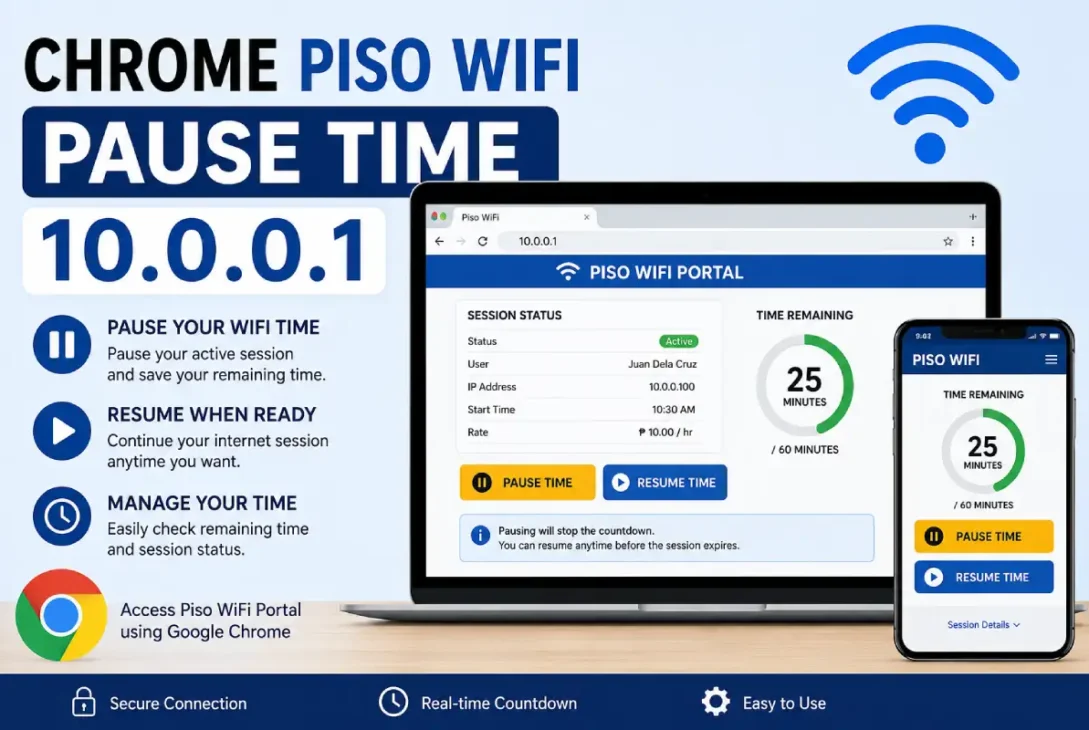 chrome piso wifi pause time 10.0 0.1
